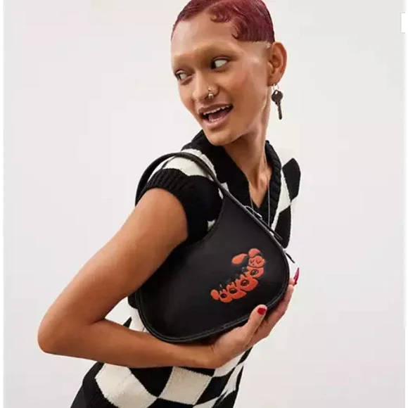 Coach Ergo Bag In Coachtopia Leather With Sleepy Caterpillar Print Rainbow CQ827 - Picture 5 of 8